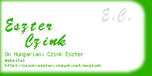 eszter czink business card